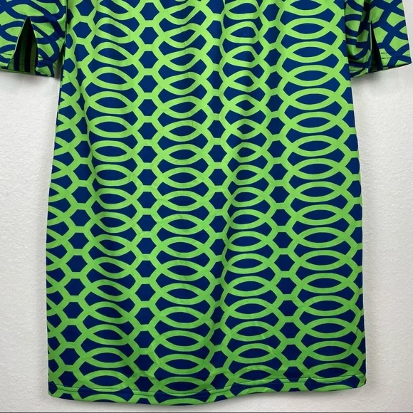 Gretchen Scott Designs Green and Blue Patterned Dress - Picture 12 of 15